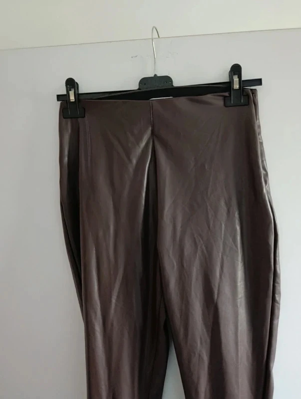 Legging de cuero sintético marrón XS - cintura alta - efecto cuero – photo 10